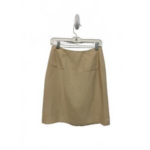 Kenar Beige A-Line Skirt with Front Pockets Size 8 Cream y2K